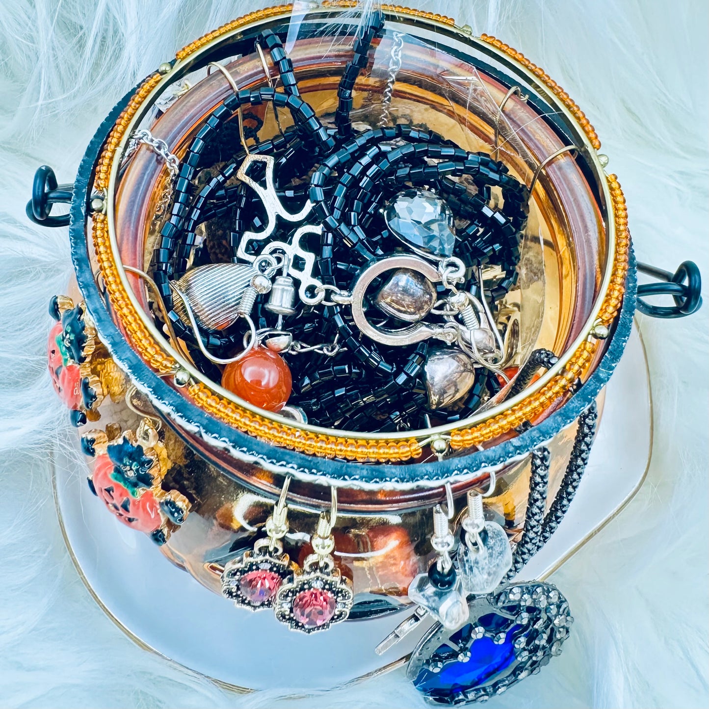 Autumn Ember Mystery Jewelry Jar β Halloween Gothic Theme