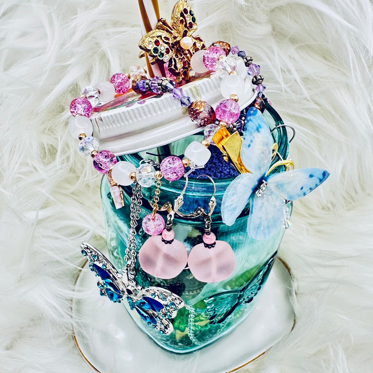 Enchanted Glade Mystery Jewelry Jar β Fairy Meadow Theme