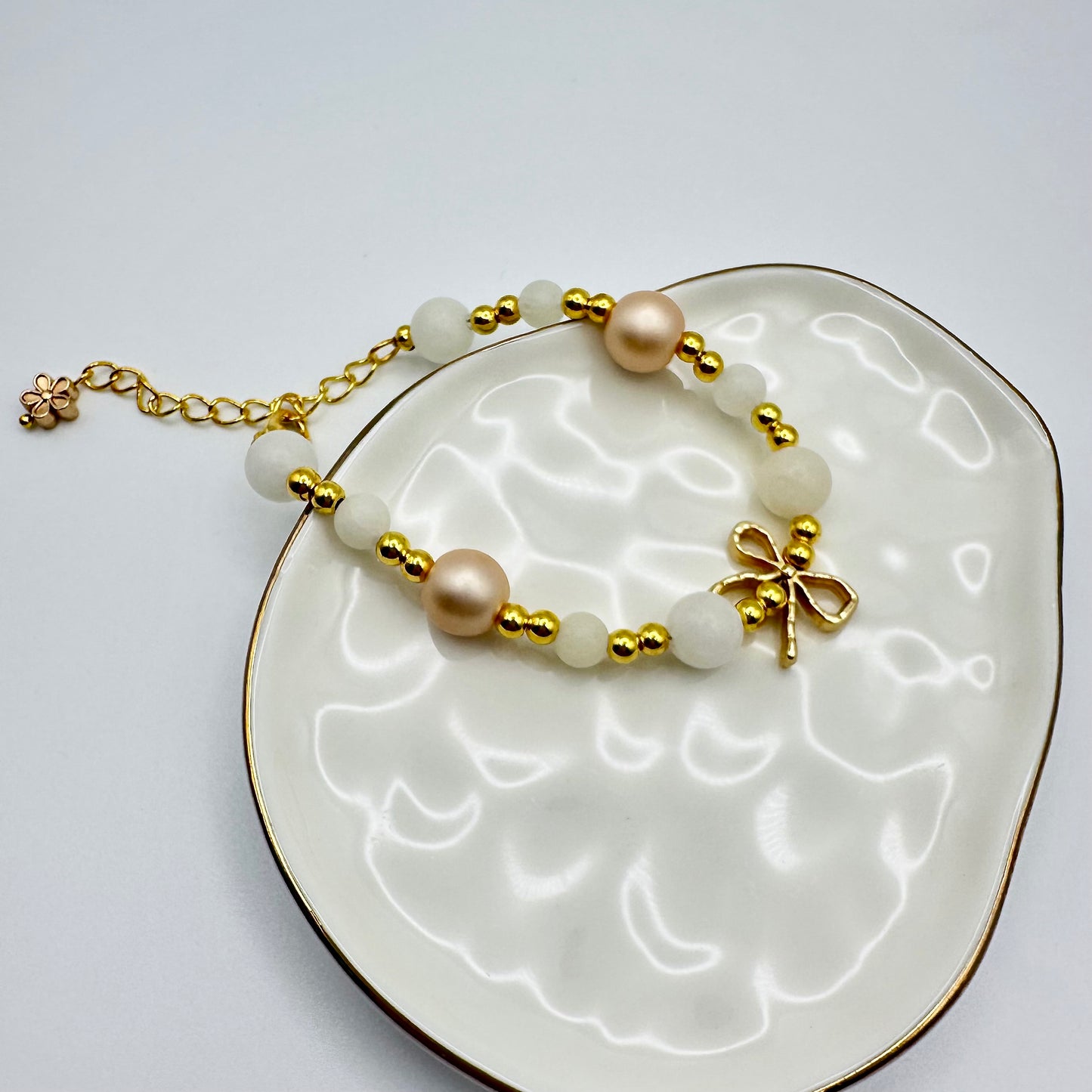 💫 Rosy Ribbon Bracelet