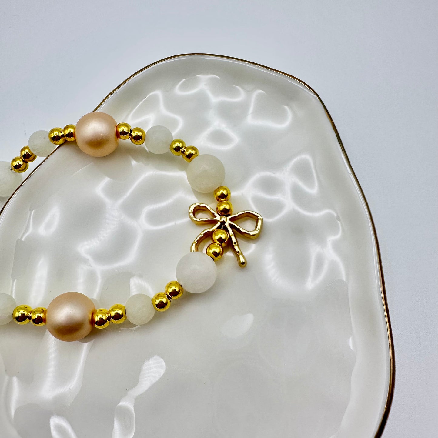 💫 Rosy Ribbon Bracelet