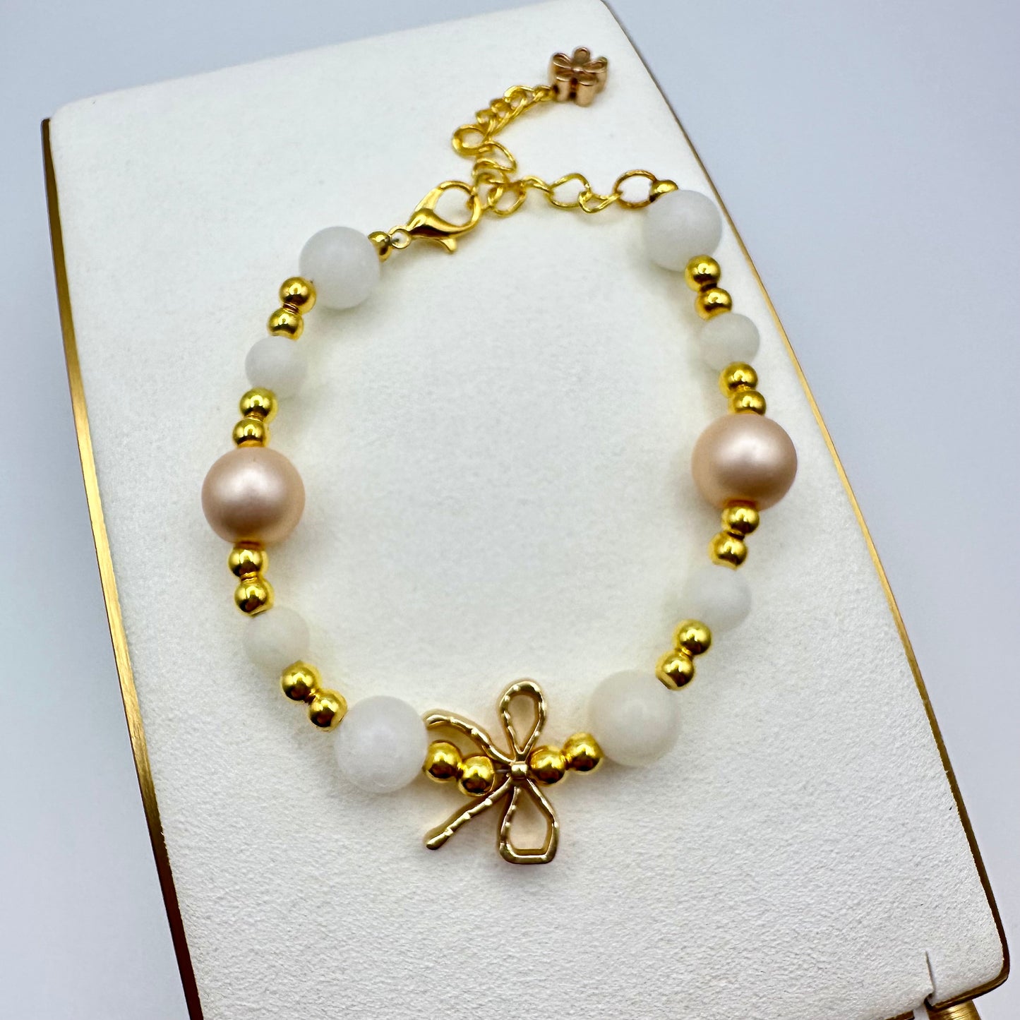 💫 Rosy Ribbon Bracelet