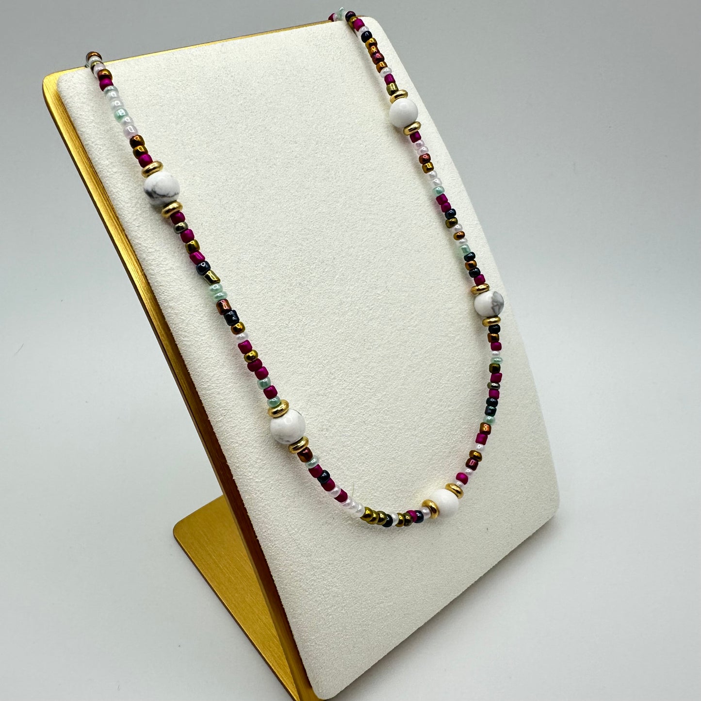 🌈 Threaded Whimsy Beaded Necklace