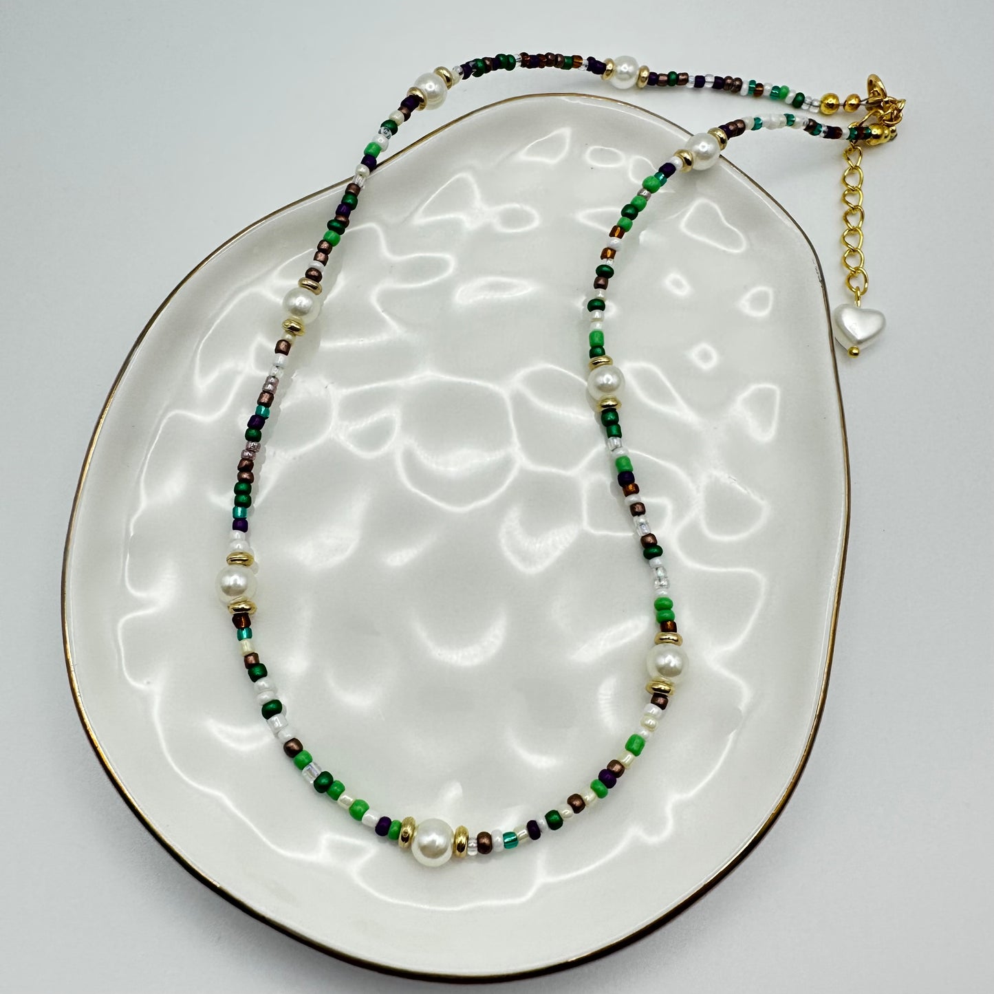 🍃 Verdant Pearlette Beaded Necklace