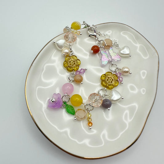 🌼 Glimmergrove Garden Charm Bracelet