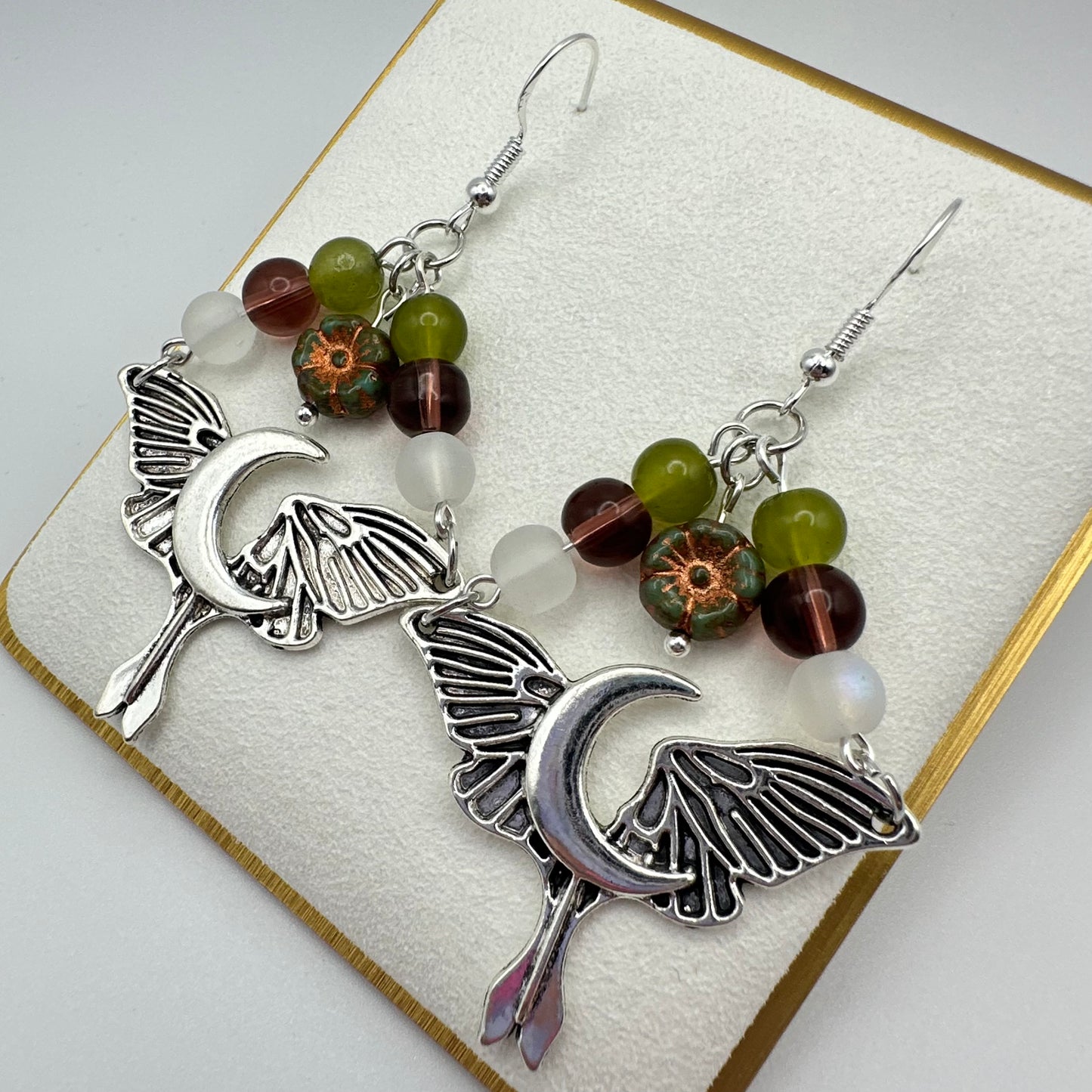 🌙 Thorns & Wings Drop Earrings