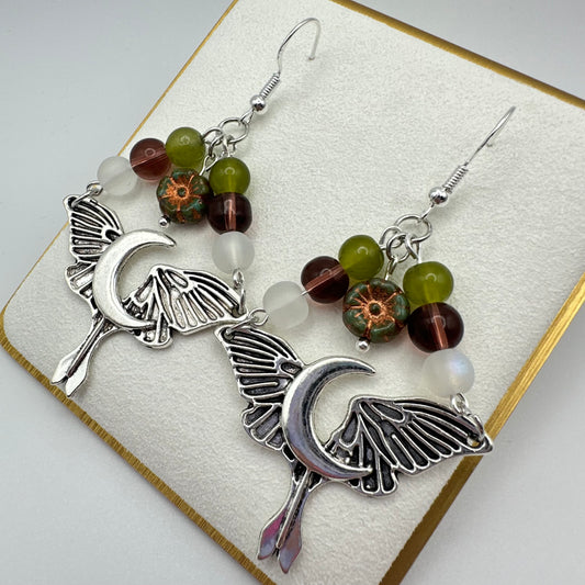 🌙 Thorns & Wings Drop Earrings