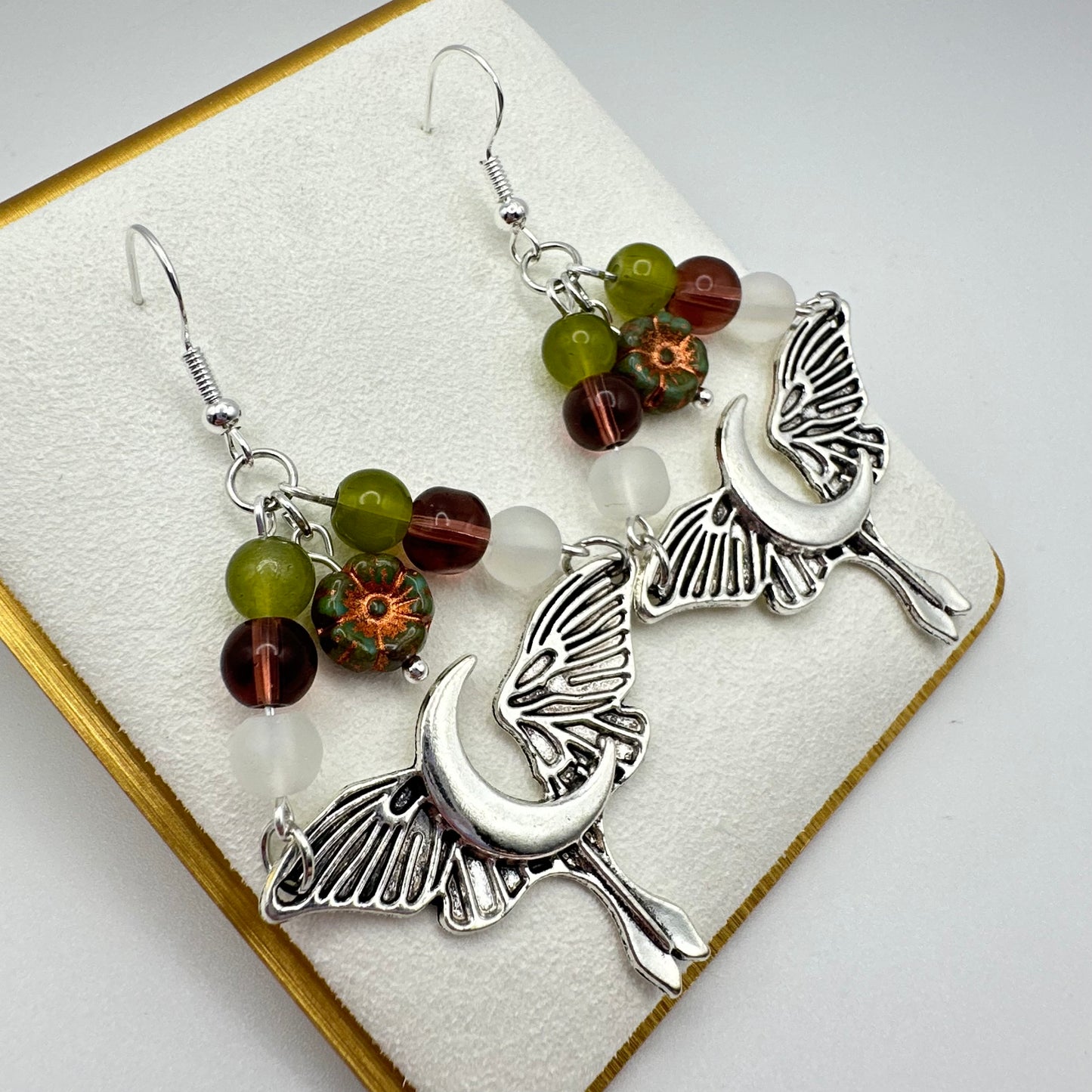 🌙 Thorns & Wings Drop Earrings