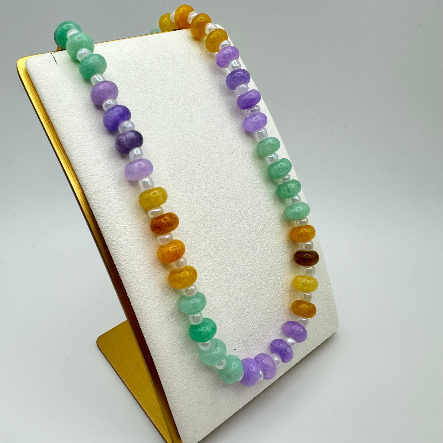 💜 Pastel Grove Strand Beaded Necklace