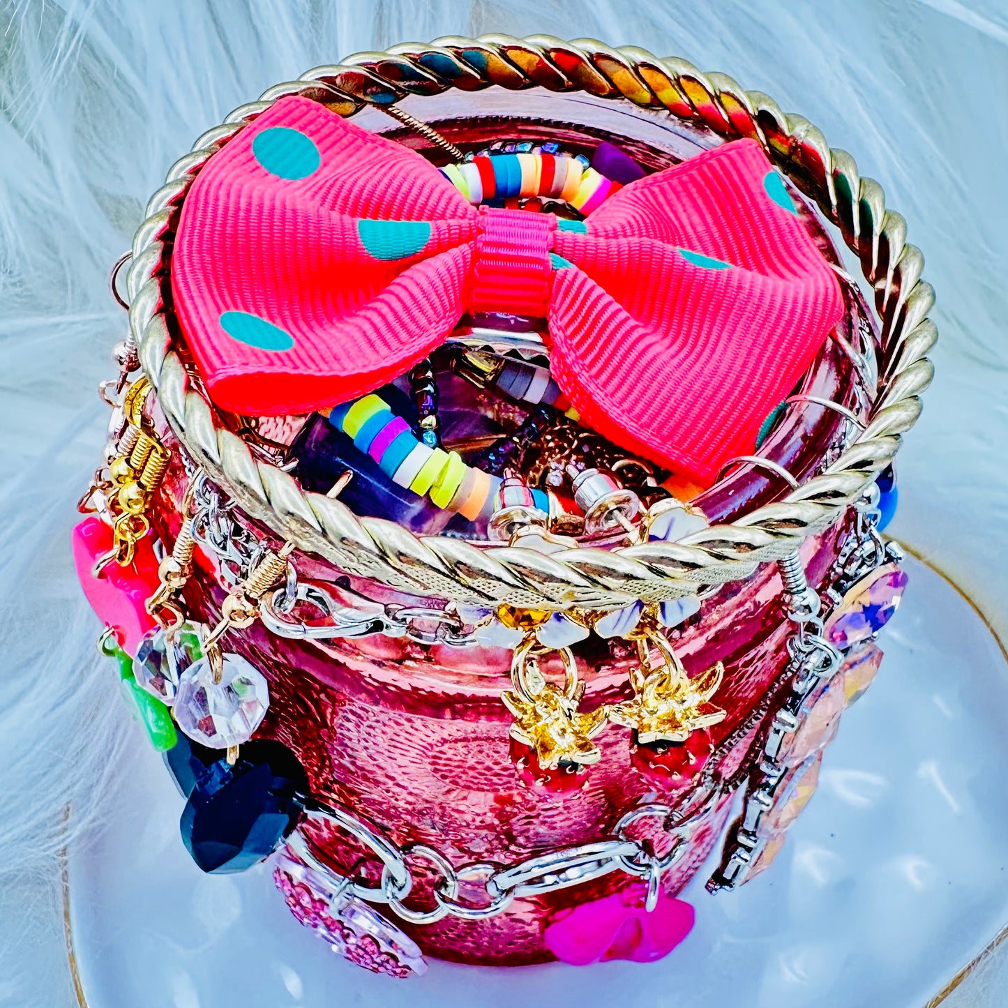 Rosé Reverie Mystery Jewelry Jar – Girly Pink Playful Glam Theme