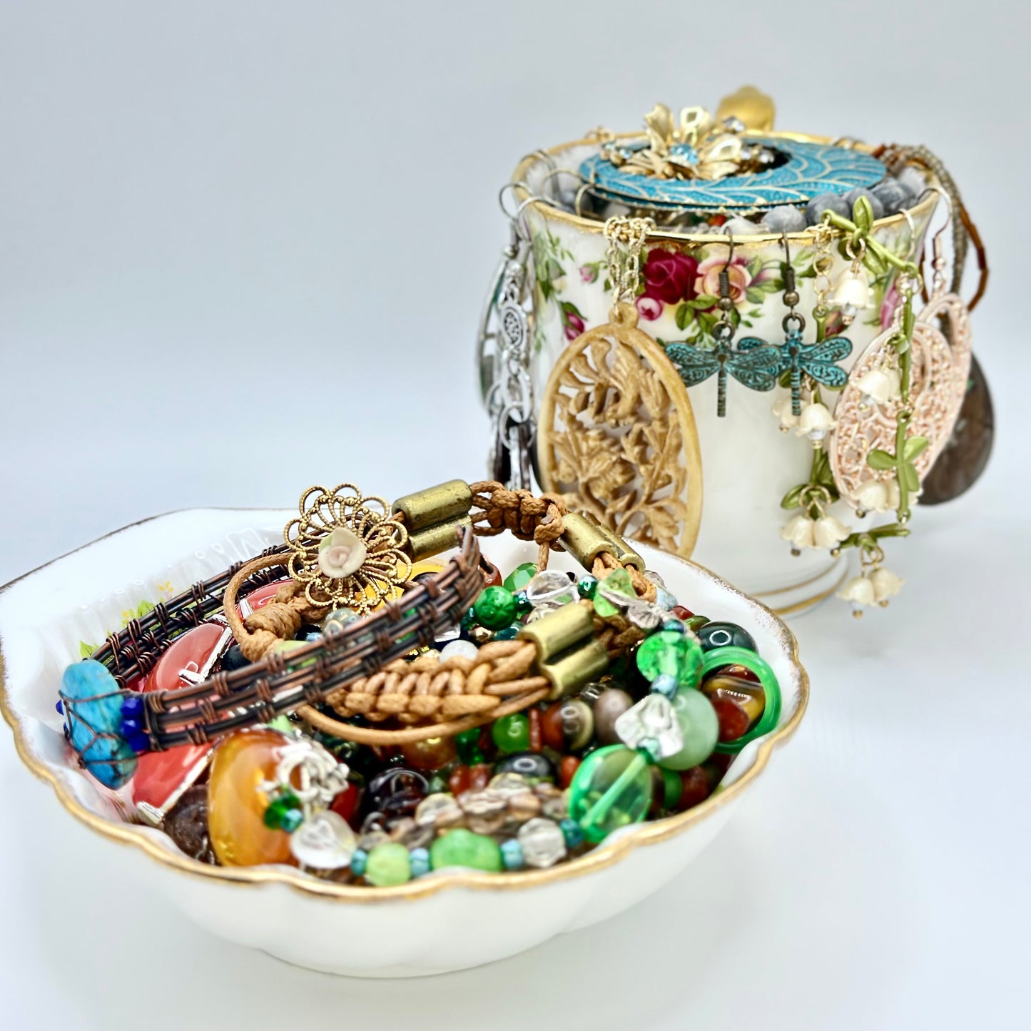 🌹 The Enchanted Cottages Collection: Cottage Conservatory Mystery Jewelry Jar