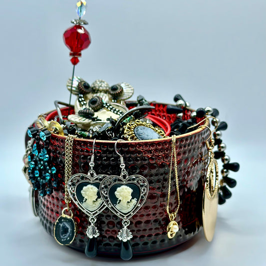 ❤️ The Moonlight Parlor Collection: Crimson Parlor Mystery Jewelry Jar