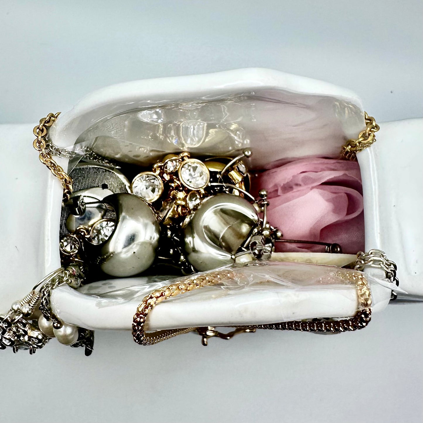 🤍 The Court of the Fae Collection: Ivory Petal Fairy Bloom Mystery Jewelry Jar